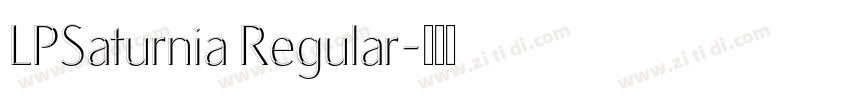 LPSaturnia Regular字体转换